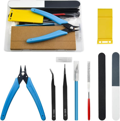 Professional 9 PCS Model Tools Kit Modeler Basic Tools Craft Set Hobby Building Tools Kit for Gundam Car Model