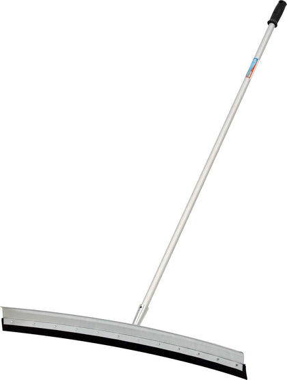 Professional AquaDozer Max Kit, 36” Smooth Surface Curved Floor Squeegee and 48” Dual End Pole, Rubber Blade Scrubber