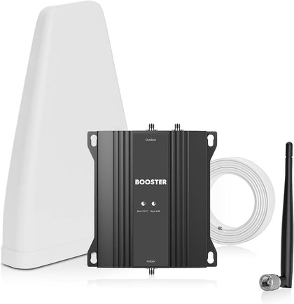 Cell Phone Signal Booster for Home T-Mobile, AT&T & US Cellular, Band 12/17/4/66 Cellular Amplifier, Boost High-Speed