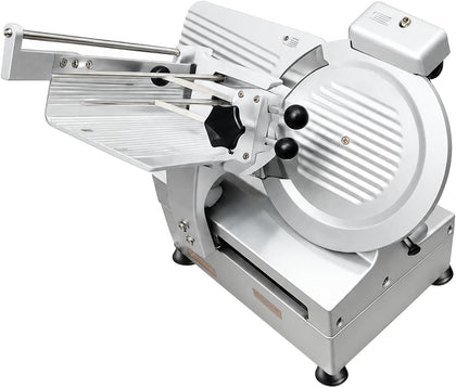 550W Electric Meat Slicer, 550W Commercial Meat Slicer with 10 Inch Carbon Steel Blade, Adjustable Thickness for