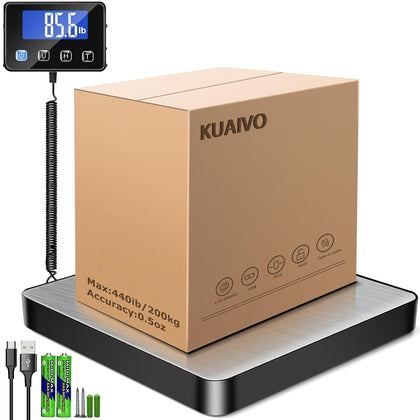 Shipping Scale, 440lb/0.35oz High Accurate Digital Postal Scale with Hold/Tare Function, Shipping Scale for Small