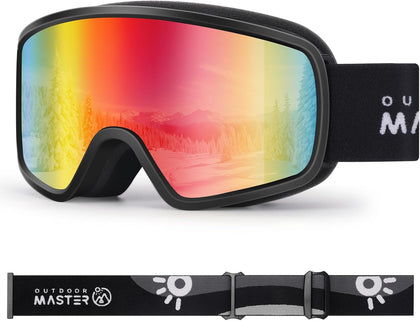 Kids Ski Goggles OTG Snowboard Goggles with 100% UV Protection Kids Snow Goggles for Boys Girls Toddler |