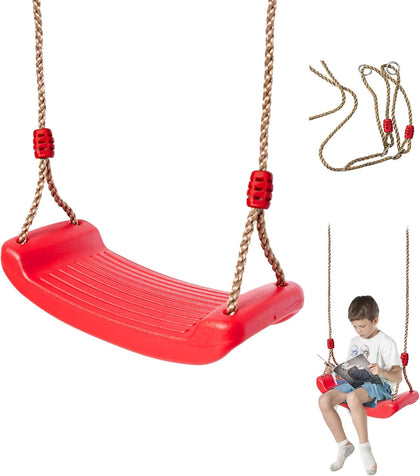 Tree Swing Seat, Swing Set Accessories for Kids Outdoor & Indoor Playground, Red