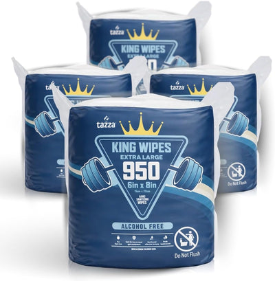 Gym Equip Wipes, 4 x 950 Count (3800 Total Wipes) - Durable, Pre-Saturated Gym Equipment & Surface Cleaning Wipes
