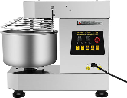 10.5QT Commercial Dough Mixer, 750W Rotating Food Mixer Machine for Making Bread & Pizza, Dough Kneading Machine with