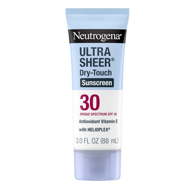 Neutrogena Ultra Sheer Dry-Touch Sunscreen SPF 30 for Face & Body, Lightweight Non Greasy Broad Spectrum UVA/UVB