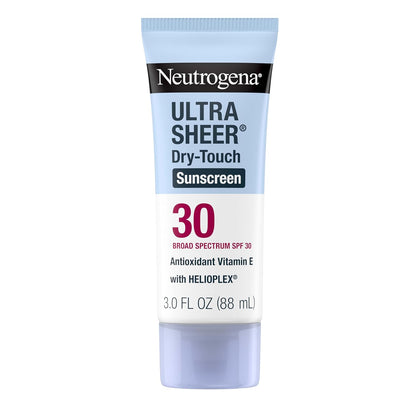 Neutrogena Ultra Sheer Dry-Touch Sunscreen SPF 30 for Face & Body, Lightweight Non Greasy Broad Spectrum UVA/UVB