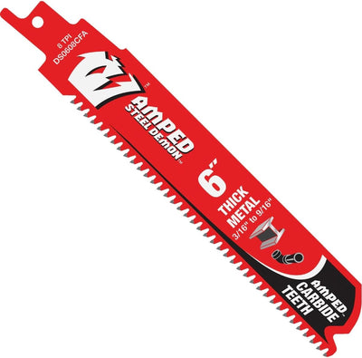 Diablo Amped Steel Demon Carbide Teeth Reciprocating Saw Blade - 6" Length