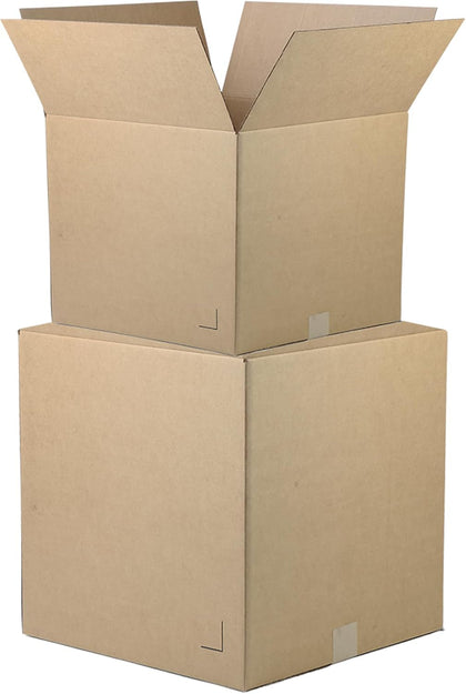12"x12"x12" Corrugated Cardboard Boxes 25-Pack | Durable ECT 32 Corrugated Shipping Boxes for Mailing, Packing