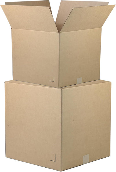 12"x12"x12" Corrugated Cardboard Boxes 25-Pack | Durable ECT 32 Corrugated Shipping Boxes for Mailing, Packing