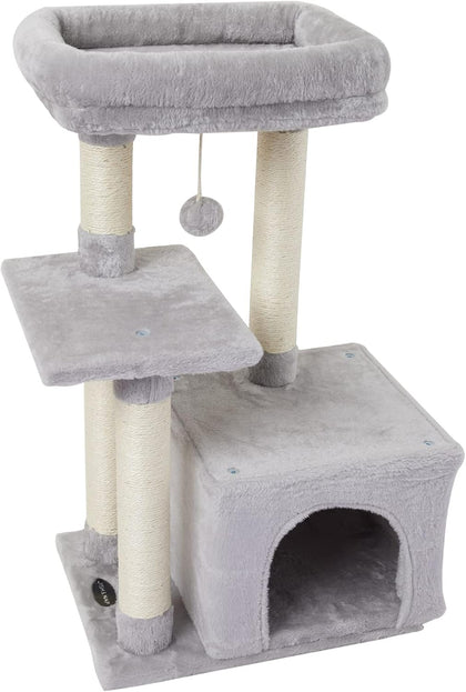 Cute Cat Tree Kitten Cat Tower for Indoor Cat Condo Sisal Scratching Posts with Jump Platform Cat Furniture Activity