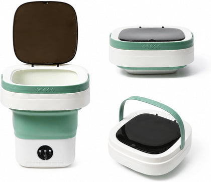 Mini Portable Foldable Washer, 16L Portable Washing Machine with Spin Dryer, Small Folding Washing Machine with 3
