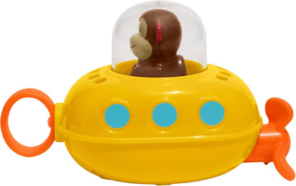 Skip Hop Pull & Go Monkey Submarine: Baby Bath Toy, Marshall Monkey Zoo Character