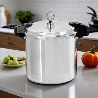 24 qt Pressure Canner,Canning Pressure Cooker with Gauge,14.5PSI,Large Capacity Aluminum Pressure Canners for