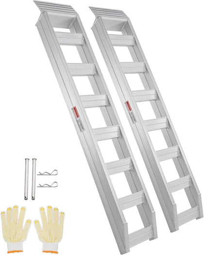 Aluminum Ramps, 8810 lbs, Heavy-Duty Ramps with Top Hook Attaching End, Universal Loading Ramp for Motorcycle
