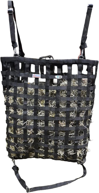 Slow Feed Hay Bag for Horses – Patented Durable Nylon Hay Bag with 2"x2" Mesh, Easy-Fill Top Ring, Tough Bottom for
