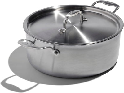 x Eater 6 Quart Rondeau with Lid | Made in USA | 5-Ply Fully Clad Stainless Steel Pan | Stay Cool Handle Design |