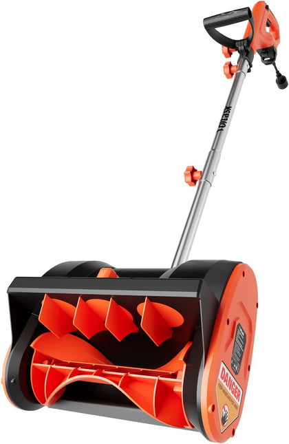 12-Inch Corded Snow Blower, 10 Amp Electric Snow Blower with Directional Plate