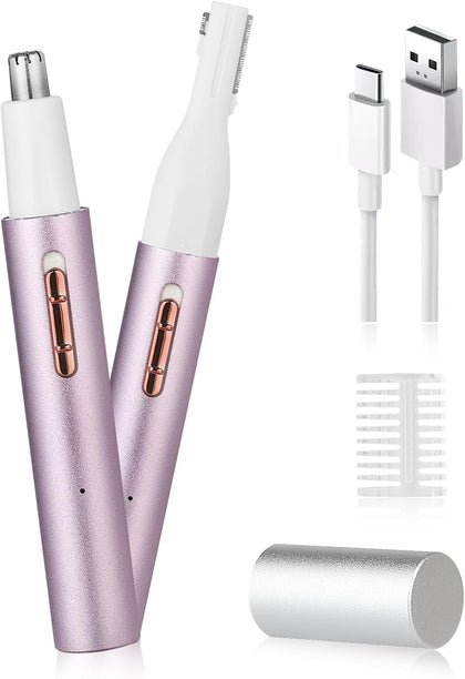 2026 Rechargeable Nose and Ear Hair Trimmer for Women Men – Painless Facial and Eyebrow Hair Remover, Dual-Edge