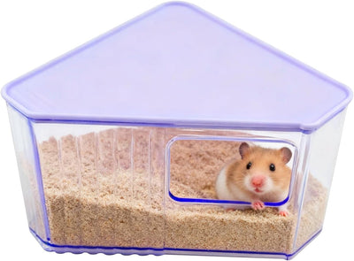 Hamster Toilet Sand Bath Box,Small Animal Bathroom & Digging Room Hamster Sand Bath Container Acrylic Critter's Sand