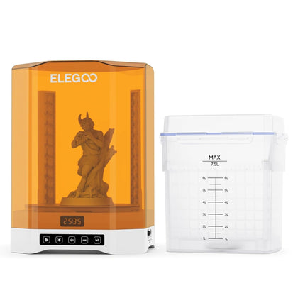 Mercury Plus 3.0 Wash and Cure Station, UV Curing Resin, Large Capacity of 7.5L for MSLA SLA DLP 3D Printer Saturn Mars