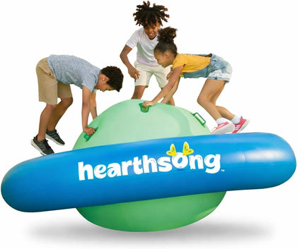 8-Foot Inflatable Dome Rocker with 6 Handles - Children's Fun Play Equipment Blow Up Giant Bouncer Backyard Toy for