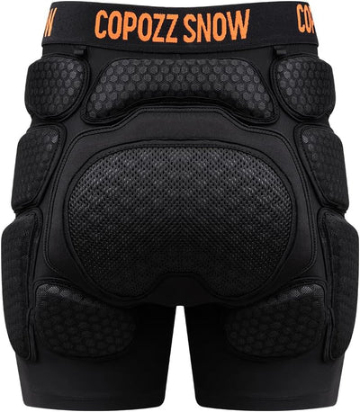 RZ-Labs Protective Padded Shorts, Shock Absorbing Hip Crash Pad | For snowboarding, skating, skateboard. Breathable