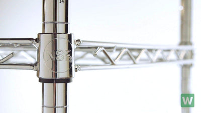 Commercial Chrome Wire Shelving Posts 86" - 4 Posts