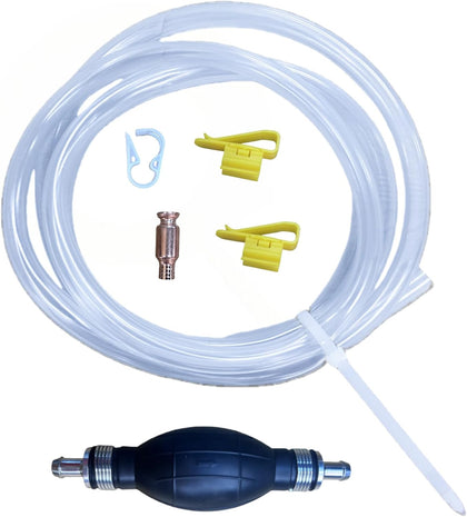 Fuel Transfer Pump, Portable Hand Fuel Siphon Pump | 10 Ft PVC siphon hose for Gasoline,Gasoline Transfer Pump with