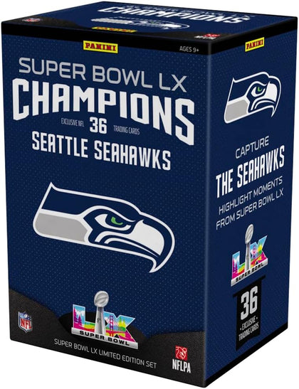 Panini Super Bowl LX Champions Seattle Seahawks Trading Cards Set, 36 Cards, Limited Edition, NFL Licensed