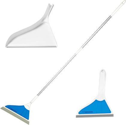 3 Piece Kit All Surface Sweeper and Squeegee for Wet and Dry Cleaning Dust, Dirt, Liquids, Pet Hair, Tile, Hardwood