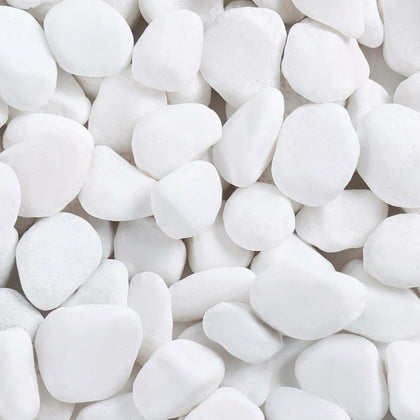 5 lbs White River Rocks, 1.2-2 Inches Pebbles for Indoor Plants, Aquarium Rocks Used in Fish Tank, Decorative Stones