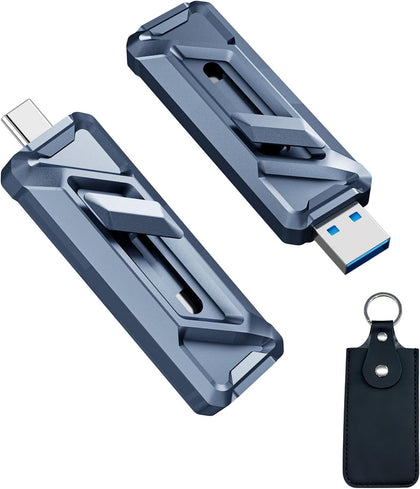 1TB External SSD USB Drive, 2050MB/s USB-C & USB-A Portable SSD -F955