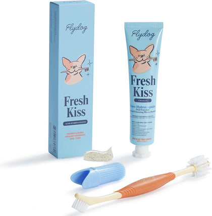 Fresh Kiss Nano-HAp Dog Tooth Brushing Kit, Vet Approved Remineralizing Formula for Dogs & Cats - Rebuild Enamel