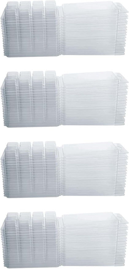 Wax Melt Containers-8 Cavity Clear Empty Plastic Wax Melt Molds-100 Packs Cubes Clamshells for Tarts Wax Melts