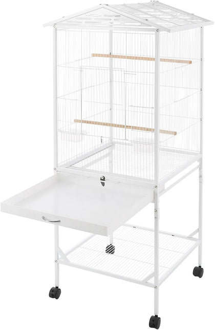 54Inch Wrought Iron Bird Cage with Rolling Stand
