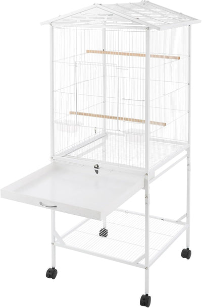 54Inch Wrought Iron Bird Cage with Rolling Stand