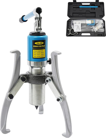 YL-20 Hydraulic Gear Puller Set,20 Ton Capacity Wheel Bearing Puller Kit,2 & 3 Jaws Pulling Separator for Wheel Hubs
