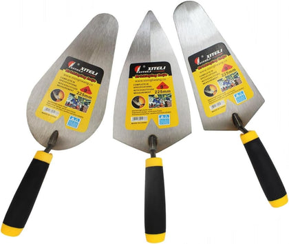 Bricklaying Trowel 3 Pieces Trowel Masonry Hand Tool Set,Margin Trowel,Pointing Trowel,Tuck Pointing Trowel,Building