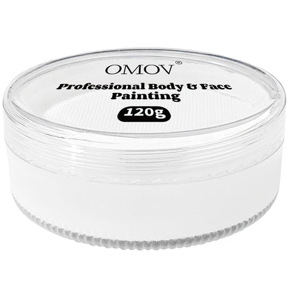 White Face Paint 120g (4.23 oz) Non-Toxic,Water Activated Face Painting Kit for Kids Adults,SFX Makeup Facepaint