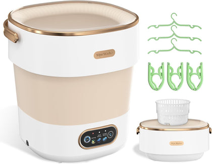 Portable Washing Machine, Folding 20L Mini Washer and Spin-Dryer