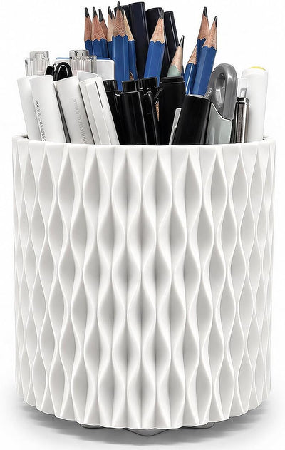Rotating Pen Holder for Desk, 5 Slots Easthetic Pencil holder Desk Organizer Supplies and Accessories for Women