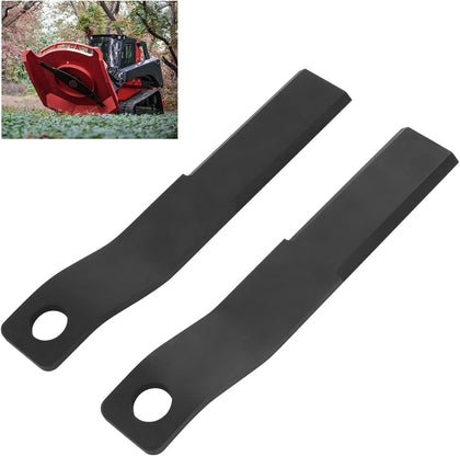 Skid Steer Brush Hog Cutter Blades 10mm Thick Spring Steel 2PCS | Fits For ASV Bobcat Case CAT John Deere Kubota &