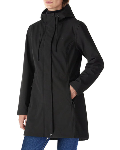 Women's Waterproof Fleece Lined Hooded Softshell Rain Coat