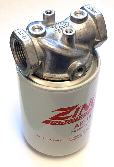 Zinga Filter Assembly - #16 NPT Housing with 10 Micron Filter
