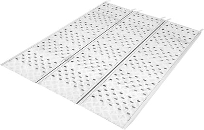 Folding Aluminum Loading Ramp, 77" x 54" Heavy Duty Loading Truck Ramp for Motorcycle ATV UTV Truck, 1500LB Capacity