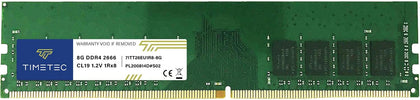 Timetec Hynix IC 8GB DDR4 2666MHz PC4-21300 Unbuffered ECC 1.2V CL19 1Rx8 Single Rank 288 Pin UDIMM Server Memory RAM Module Upgrade (8GB)