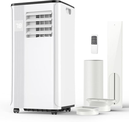 Portable Air Conditioners - 2026 Upgraded 10000 BTU Portable AC for Room up to 450 Sq. Ft, 3 in 1 AC Unit with 24H