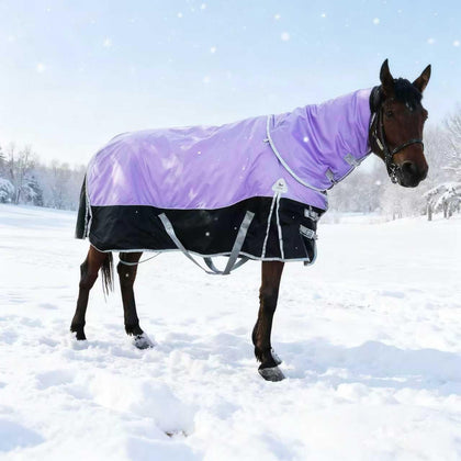 Horse Turnout Blankets Horse Blanket Winter Water Resistant,220G-Gram Polyester Poly Filling Liner 1200D Premium