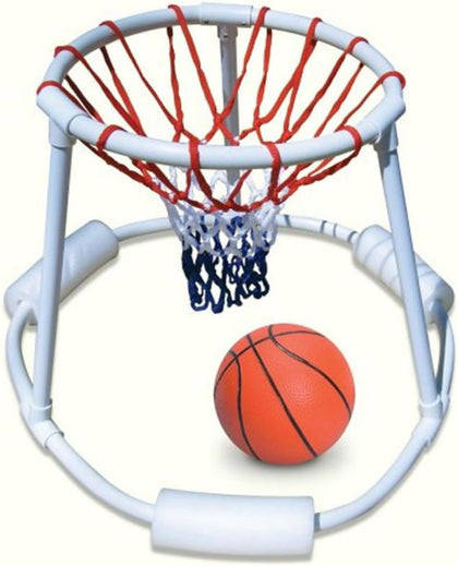 Pool Basketball Hoop Floating Or Poolside Game With Real Feel Net & Float Foam For Kids & Adults Swimming Splash